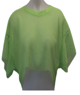 Glitz Lime Mesh Crop Blouse