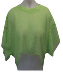 Glitz Lime Mesh Crop Blouse