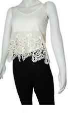 Angel Biba Cream Crop Top