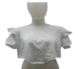 I R White Ruffle Sleeve Blouse