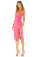 pink midi dress