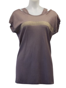 Lola Mauve/Gold Stripe Top