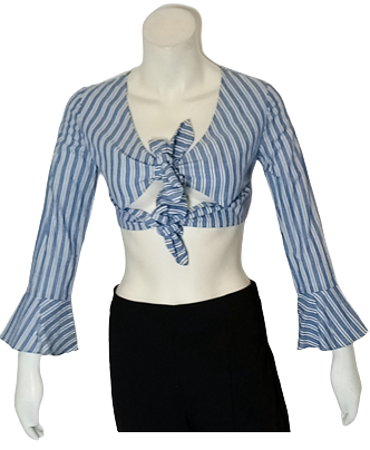 Blue/White Ecru Lab Bolero Top
