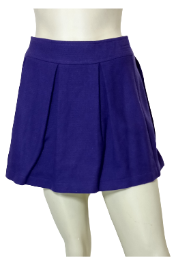 4 Ena Purple Knit Pleated Miniskirt Small