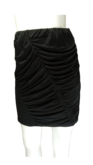 4 Ena Black Gathered Miniskirt