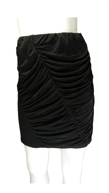 4 Ena Black Women Gathered Miniskirt Small