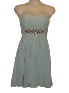 Minuet Aqua Strapless Dress