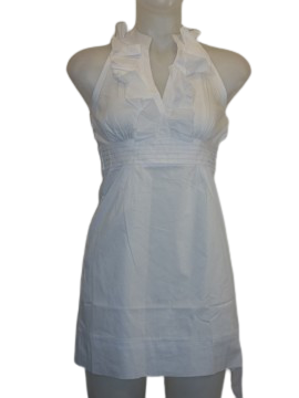 Minuet White Ruffled Dress