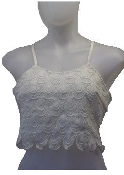 Rumor Boutique Cream Crop Top