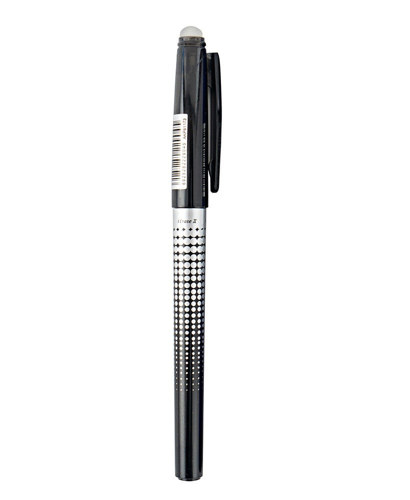 M&G Erasable Gel Pen Black 0.7mm Cap with eraser (4 per pack)