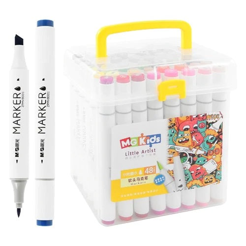 M&G Soft Brush Double-Tip Round Marker 48 colors (1 per pack)