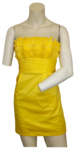 Minuet Yellow Strapless Dress
