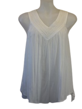 White Studio West V-Neck Top