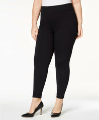 Alfani Women Plus Size Ponte-Knit Leggings in Deep Black - size 3X
