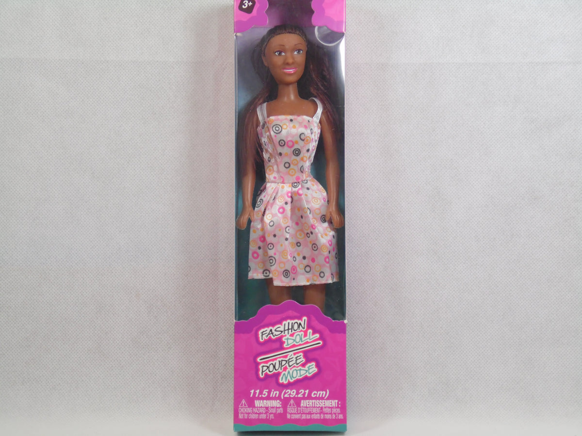Fashion Doll Poupee Mode - Printed Blue Dress
