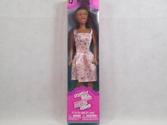 Fashion Doll Poupee Mode - Printed Blue Dress